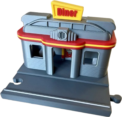 Restaurante — peça de pista modular 1:64 impressa em 3D PistaCity