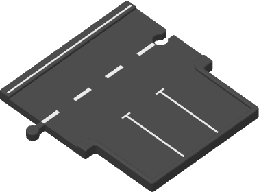 Estacionamento 3 — peça de pista modular 1:64 impressa em 3D PistaCity