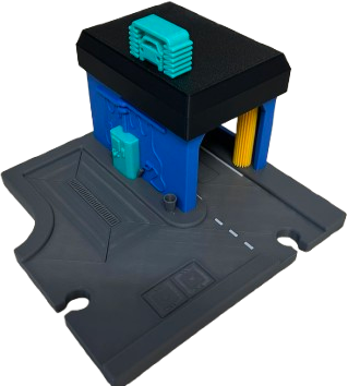Lava-jato — peça de pista modular 1:64 impressa em 3D PistaCity