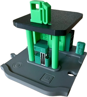 Posto de Combustível — peça de pista modular 1:64 impressa em 3D PistaCity