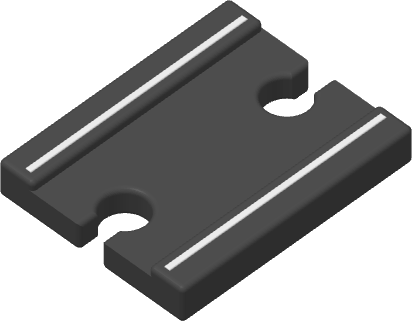 Reta 80 mm — peça de pista modular 1:64 impressa em 3D PistaCity